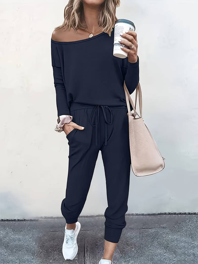 Damen Zweiteiliges Set mit Lockerer Passform und Vielseitigem Stil