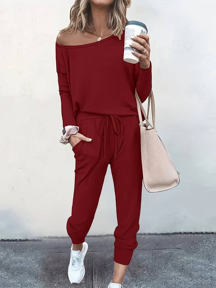 Damen Zweiteiliges Set mit Lockerer Passform und Vielseitigem Stil
