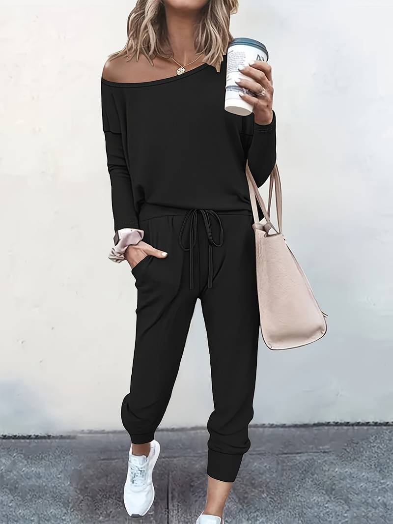 Damen Zweiteiliges Set mit Lockerer Passform und Vielseitigem Stil