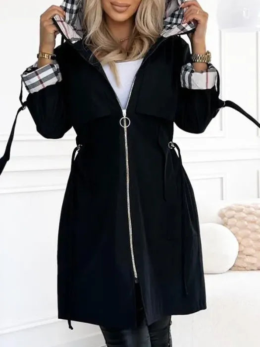 Damen Zip-Mantel mit wasser- und winddichten Eigenschaften