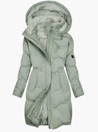 Emma | Women's Long Winter Coat with Hood and Faux Fur