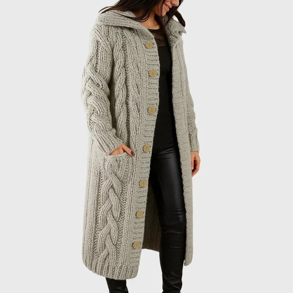 Damen Gemütlicher Außenmantel mit Wärme und Funktionalen Taschen