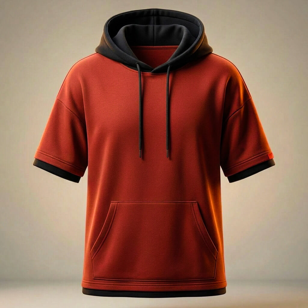 Herren Peruanisches Baumwoll-Hoodie-T-Shirt – Relaxed Fit mit Kängurutasche