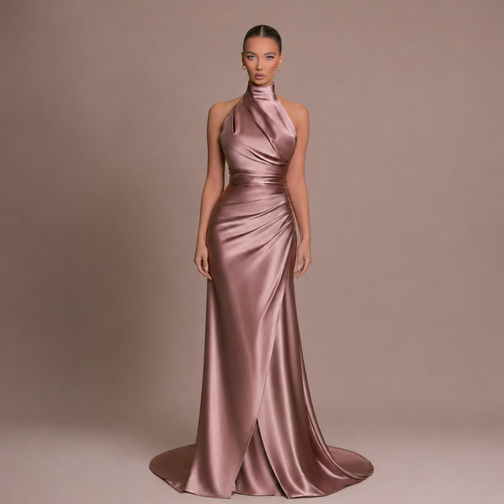 Valencia - Satin-Ein-Schulter Kleid
