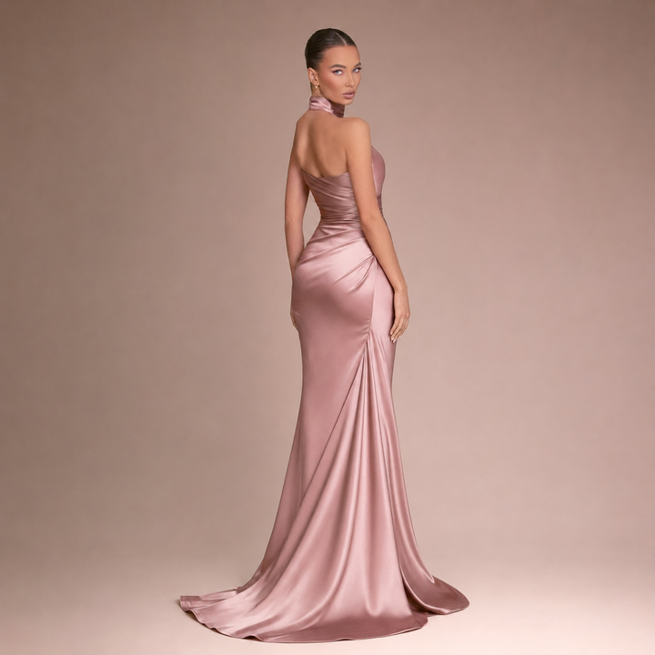 Valencia - Satin-Ein-Schulter Kleid