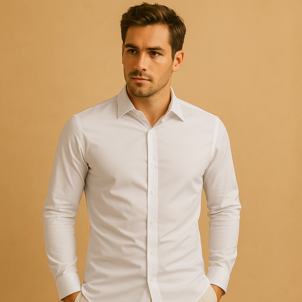 Chemise ajustée à col rabattu pour homme | Joris