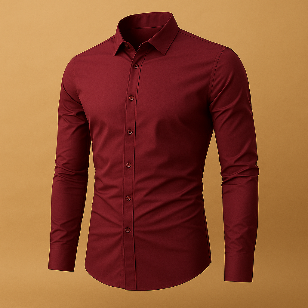 Chemise ajustée à col rabattu pour homme | Joris