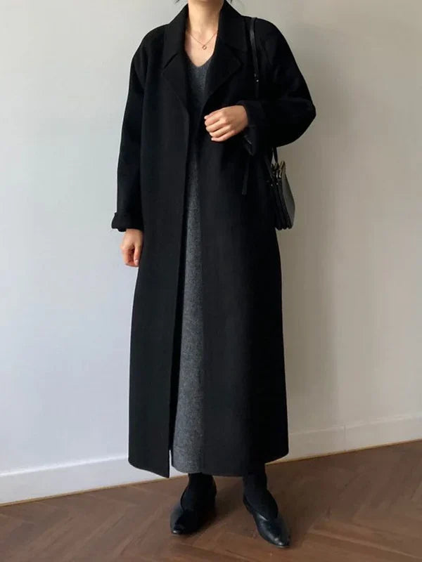 Talitha - Damen Lange Wollmantel