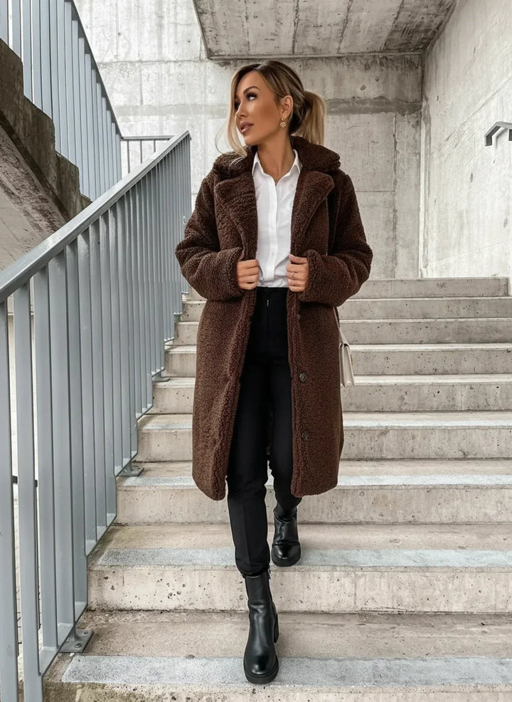 Teddy Langmantel für Frauen