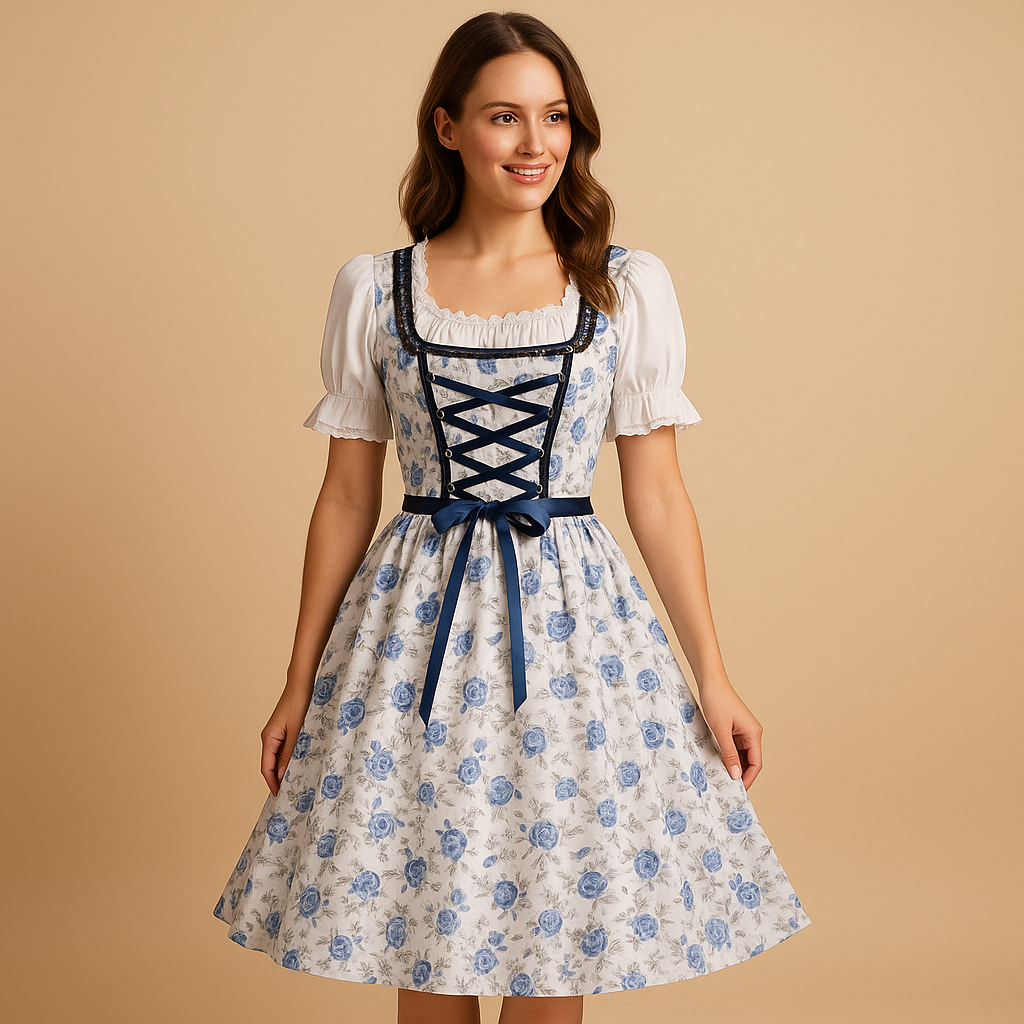 Traditionelles Oktoberfest-Kleid mit Spitzen-Details für Damen | Christy