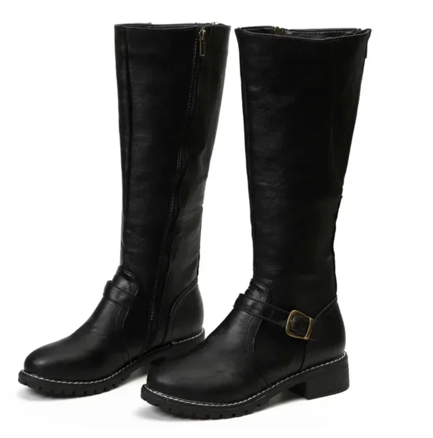 Bottes pour femme avec boucle et talon bloc