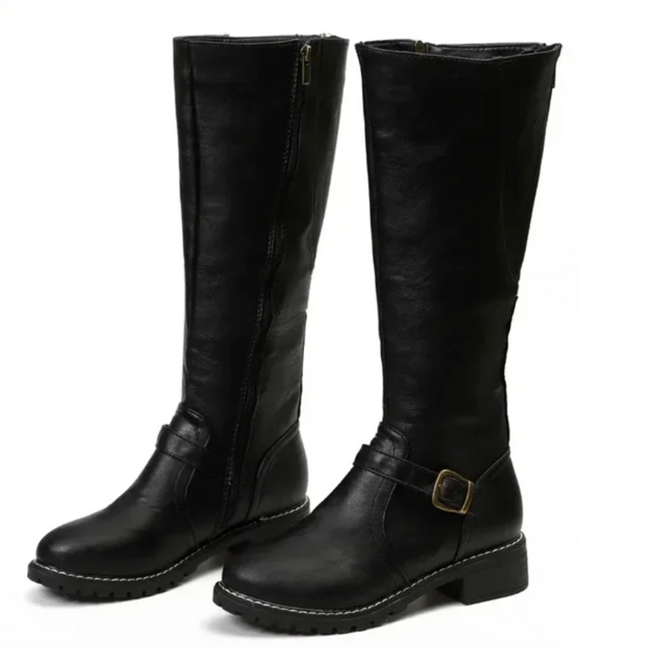Bottes pour femme avec boucle et talon bloc