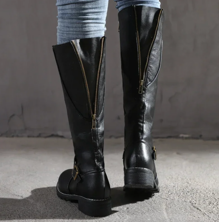 Bottes pour femme avec boucle et talon bloc