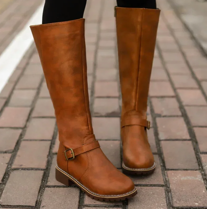 Bottes pour femme avec boucle et talon bloc