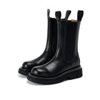 Damen Klassische Stiefel mit mittlerer Höhe und robuster Sohle