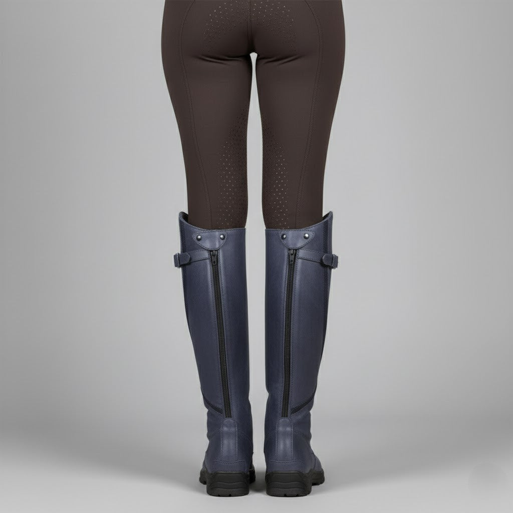 Damen Orthopädische Outdoor Reitstiefel – Leder, Wasserabweisend, Bequem für Outdoor-Aktivitäten