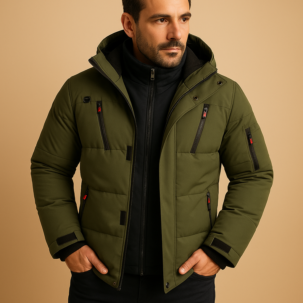 Wasserdichte Winterjacke mit warmem Futter für Herren | Joris