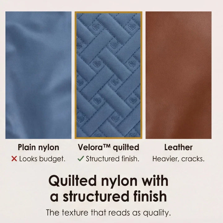 Damen Umhängetasche | Gestepptes, wasserdichtes Nylon mit Reißverschlusstaschen