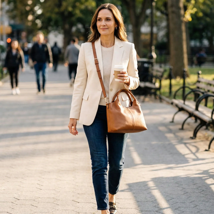 Damen Hobo Tasche | Leder Schulter-Crossbody