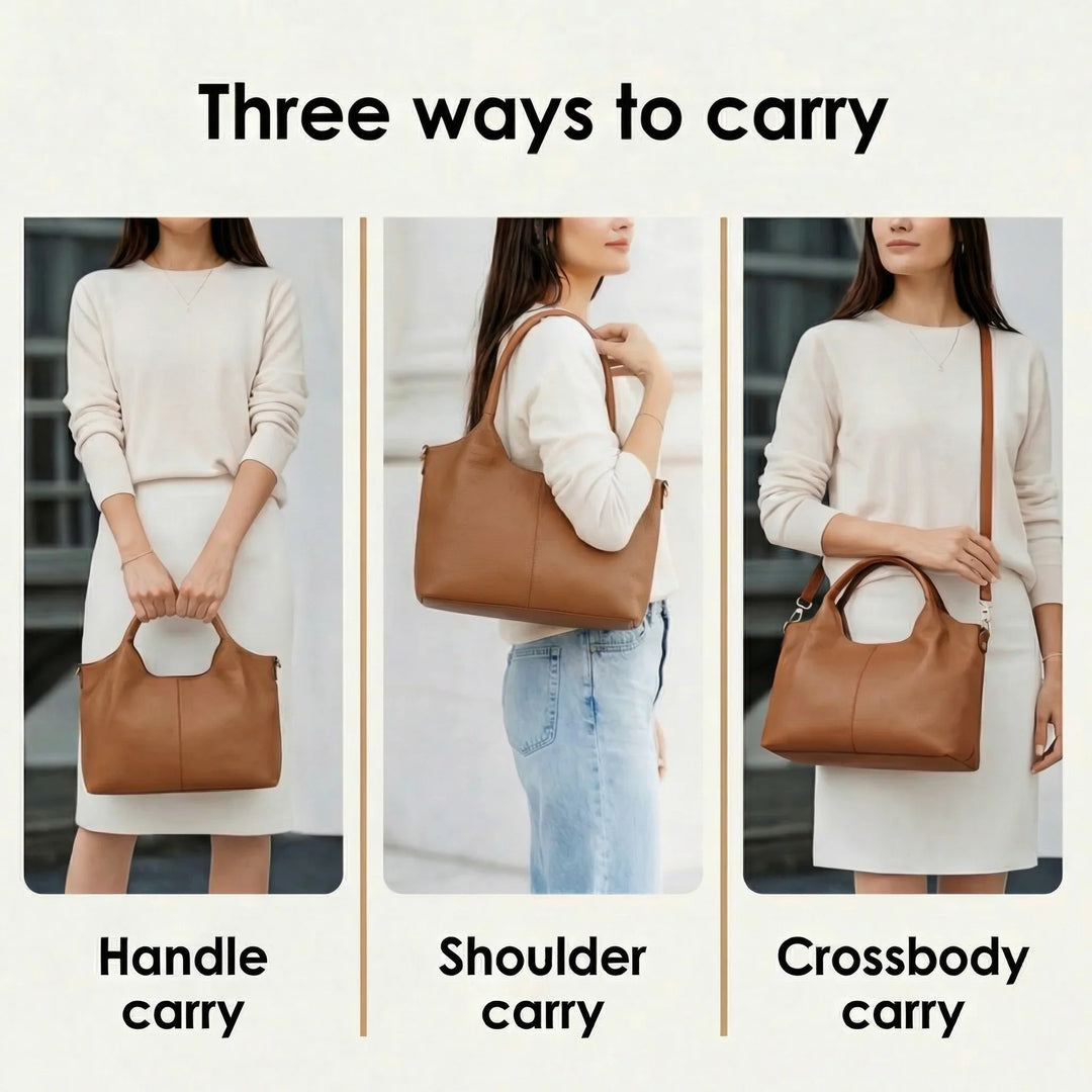 Damen Hobo Tasche | Leder Schulter-Crossbody