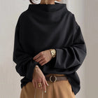 Damenpullover | Oversized Funnel Neck Langarm