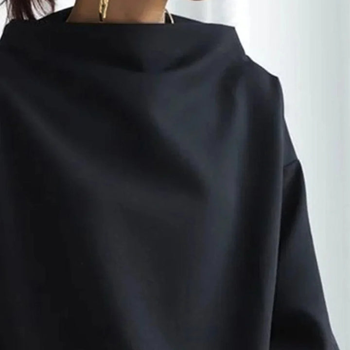 Damenpullover | Oversized Funnel Neck Langarm