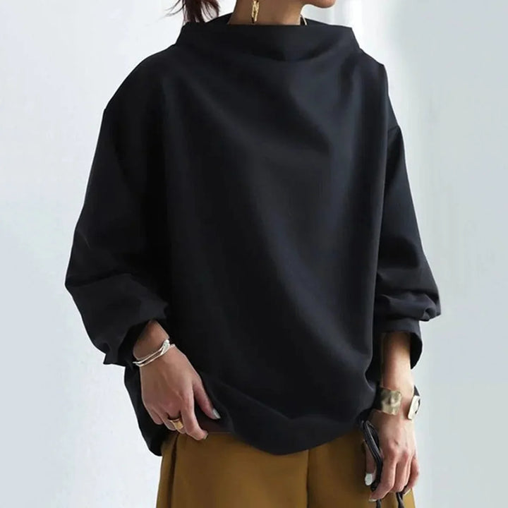 Damenpullover | Oversized Funnel Neck Langarm