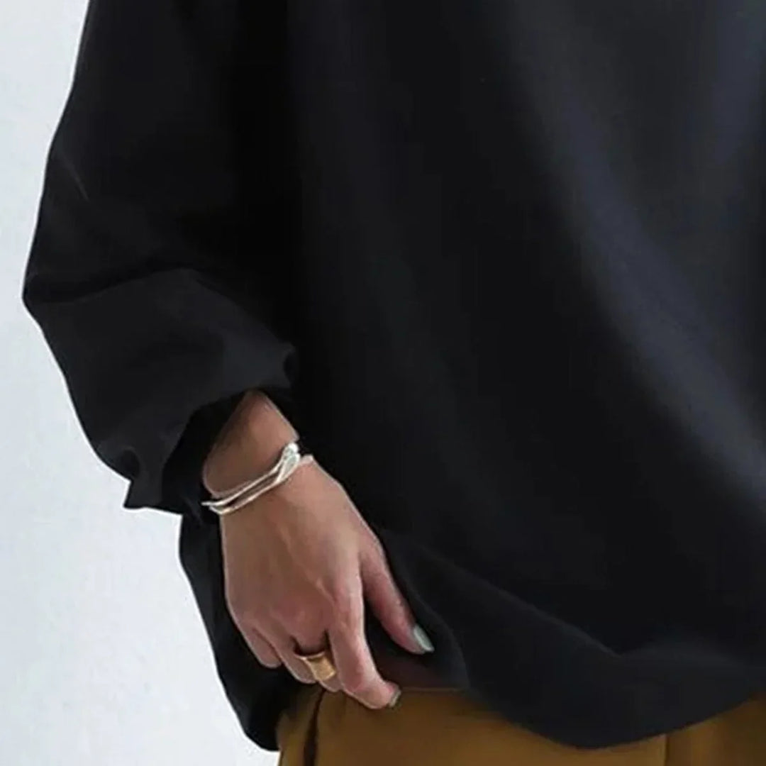 Damenpullover | Oversized Funnel Neck Langarm