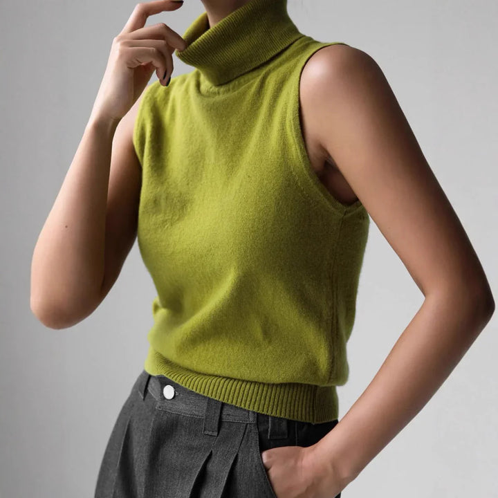 Pull pour femme | Tricot à col roulé sans manches