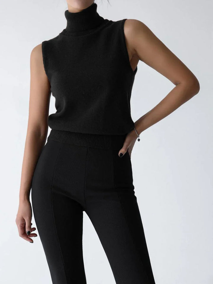 Pull pour femme | Tricot à col roulé sans manches