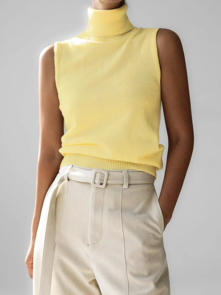 Pull pour femme | Tricot à col roulé sans manches