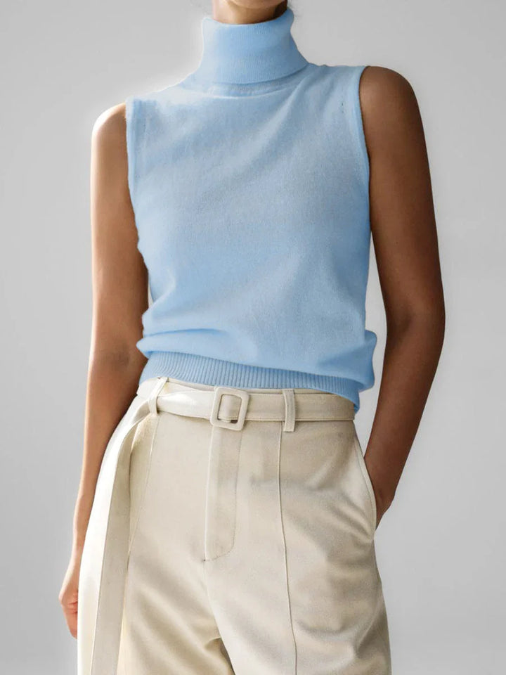 Pull pour femme | Tricot à col roulé sans manches