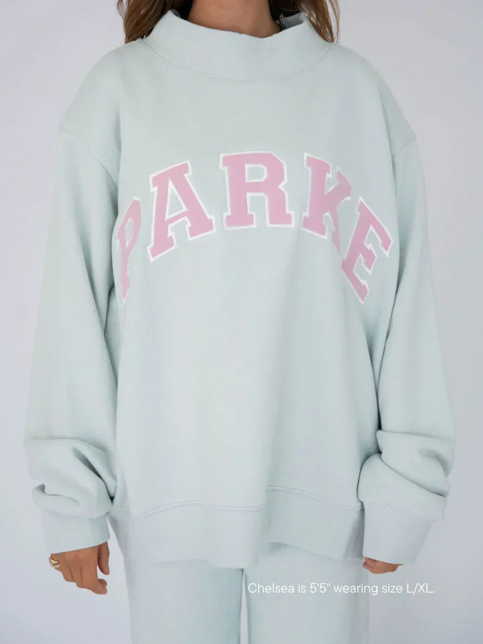 Sweat-shirt femme | Lettres en chenille style université oversize à manches longues