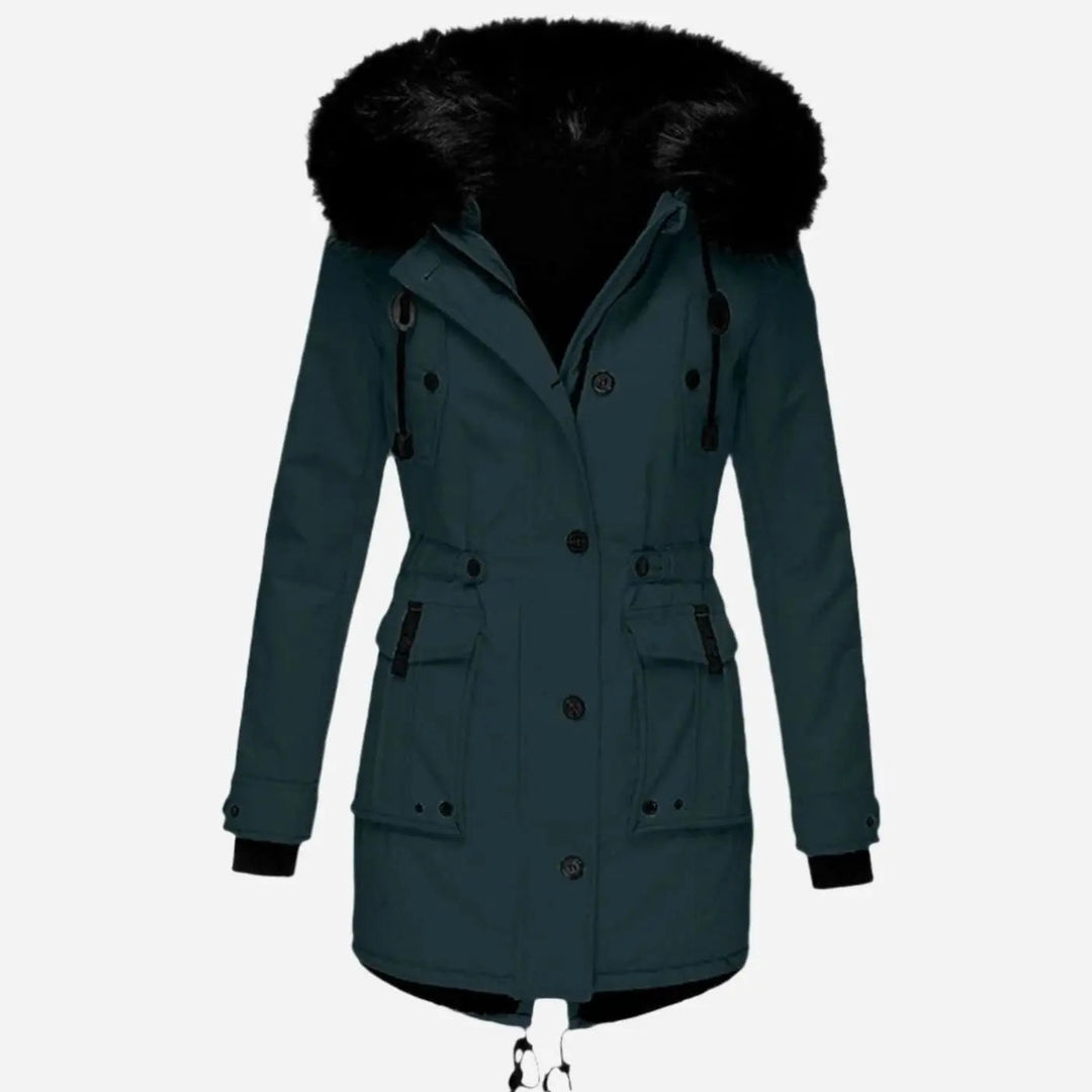 Aria | Damen Parka mit dickem Kunstfell und Kapuze