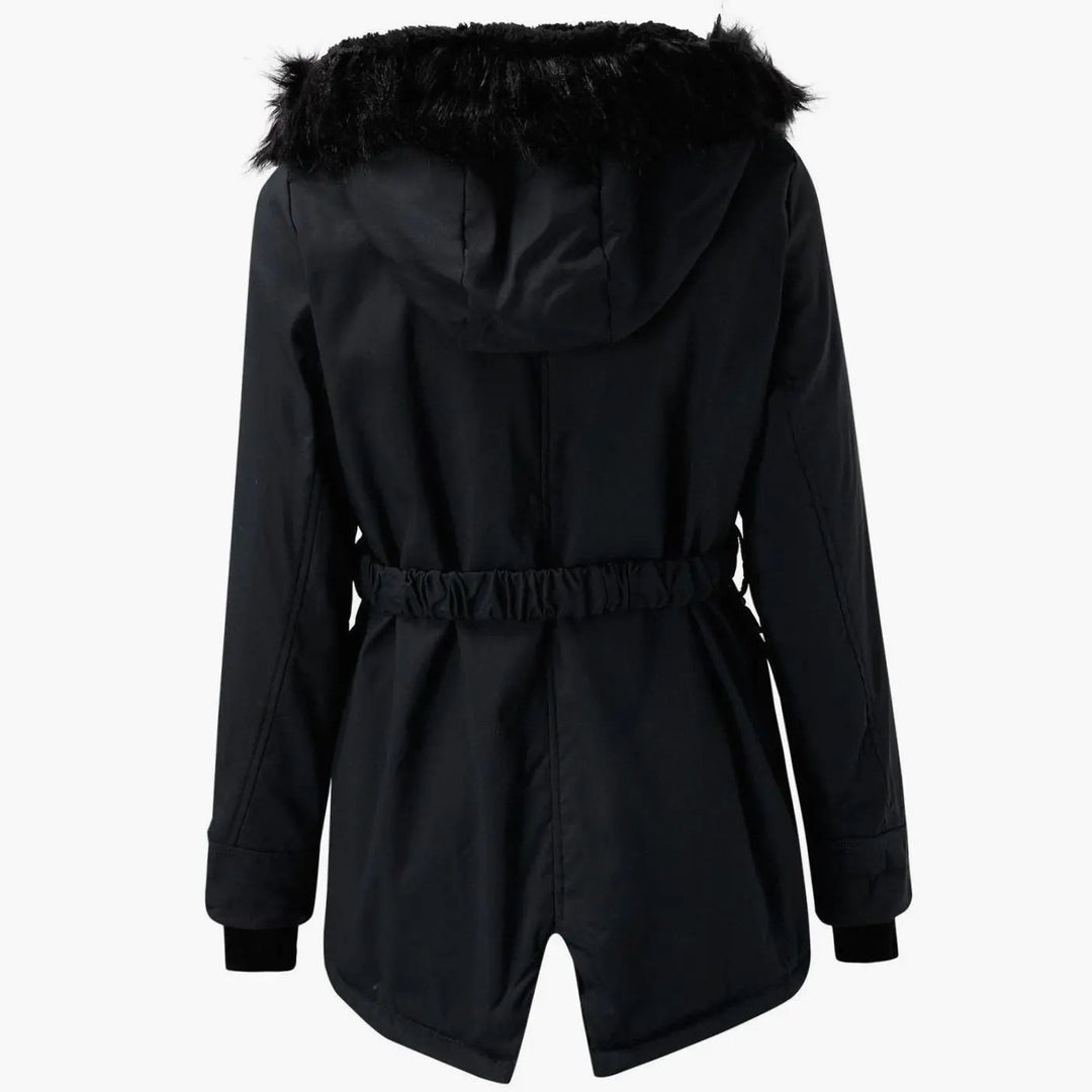 Aria | Damen Parka mit dickem Kunstfell und Kapuze